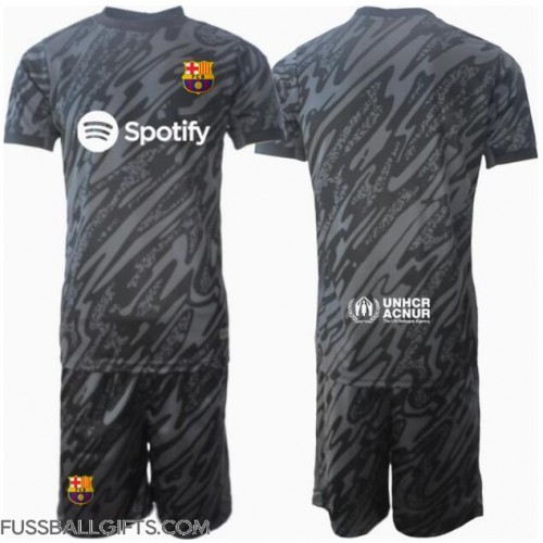 Barcelona Torwart Fußballbekleidung 3rd trikot Kinder 2024-25 Kurzarm (+ kurze hosen)
